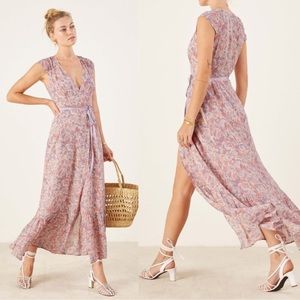 Reformation Haven Carole Wrap Dress - Size Medium